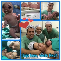 Davi, filho da Caroline e Vinicius e irmão do Saulo