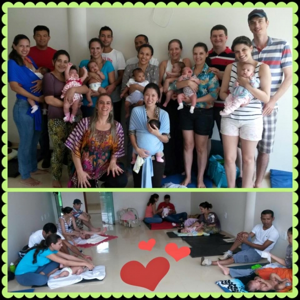 Oficina de Shantala e Sling do grupo de pós-parto do Núcleo Gestar Feliz